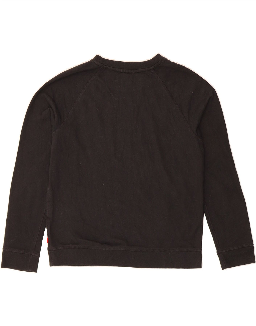 LEVI'S Womens Graphic Sweatshirt Jumper UK 14 Medium Black Cotton Vintage Levi's and Second-Hand Levi's from Messina Hembry 