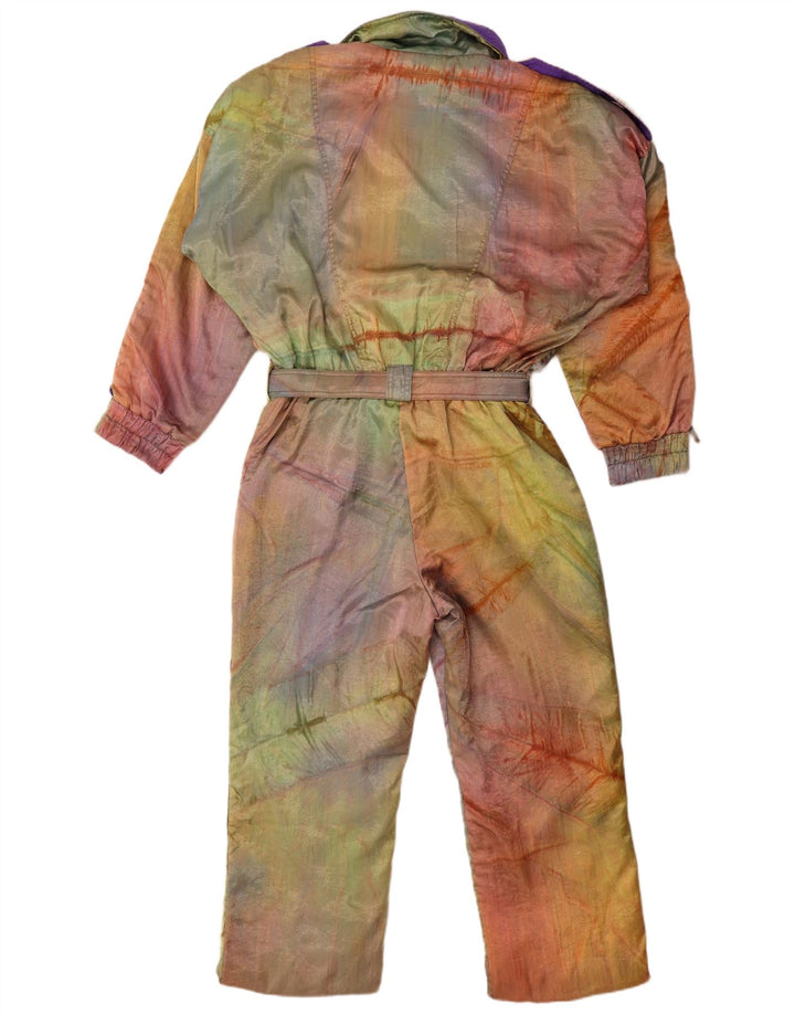 Mono de esquí de gran tamaño para mujer vintage EU 42 Tinte de corbata multicolor grande