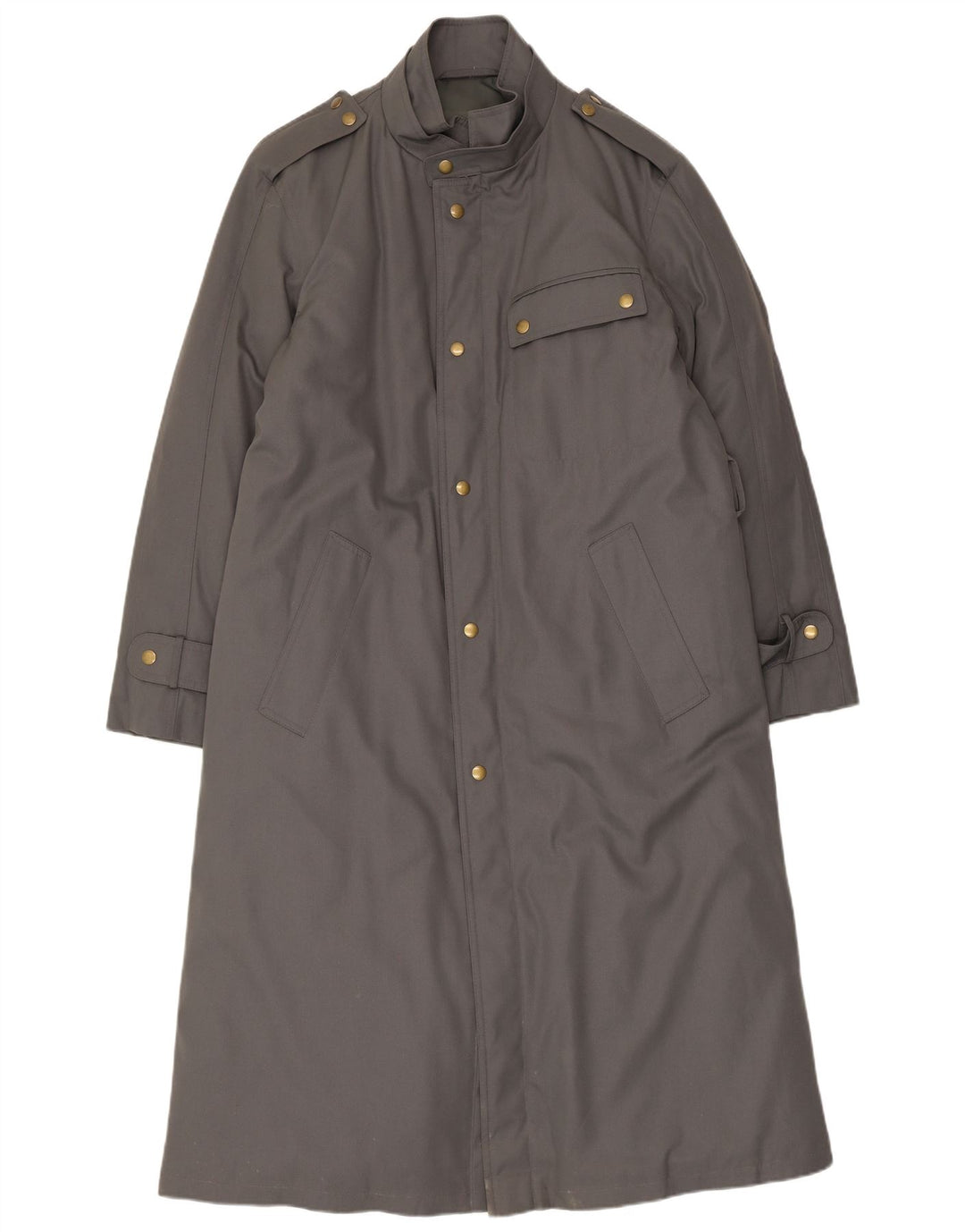 Vintage hombres militar gabardina Reino Unido 38 gris medio