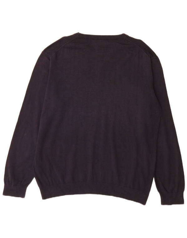 Gant Jersey con cuello barco para hombre, talla 2XL, algodón azul marino