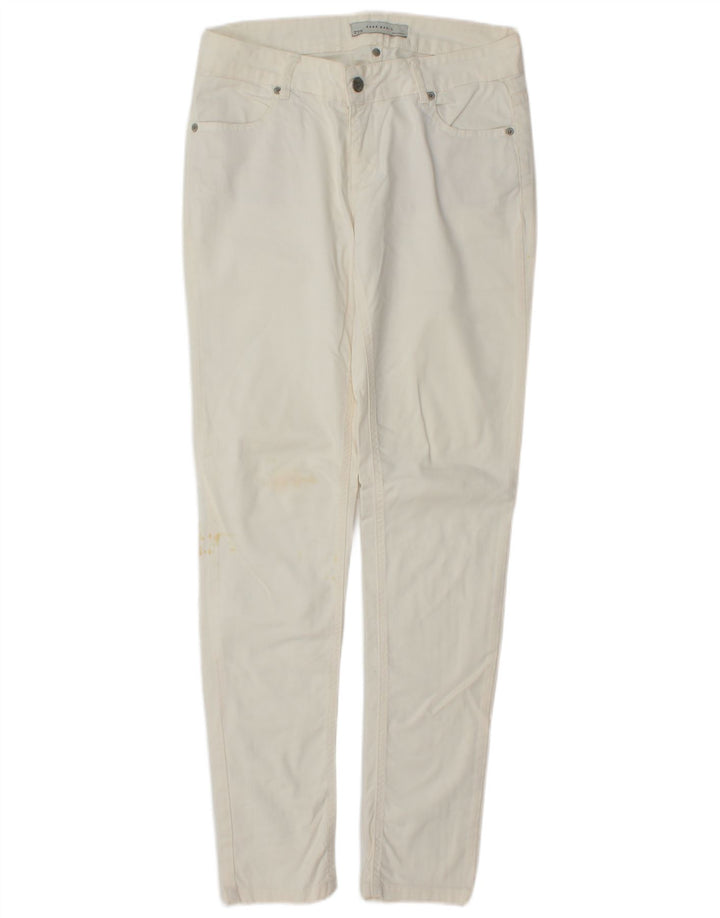 Zara Vaqueros Pitillo Mujer EU 40 Mediano W30 L31 Blanco