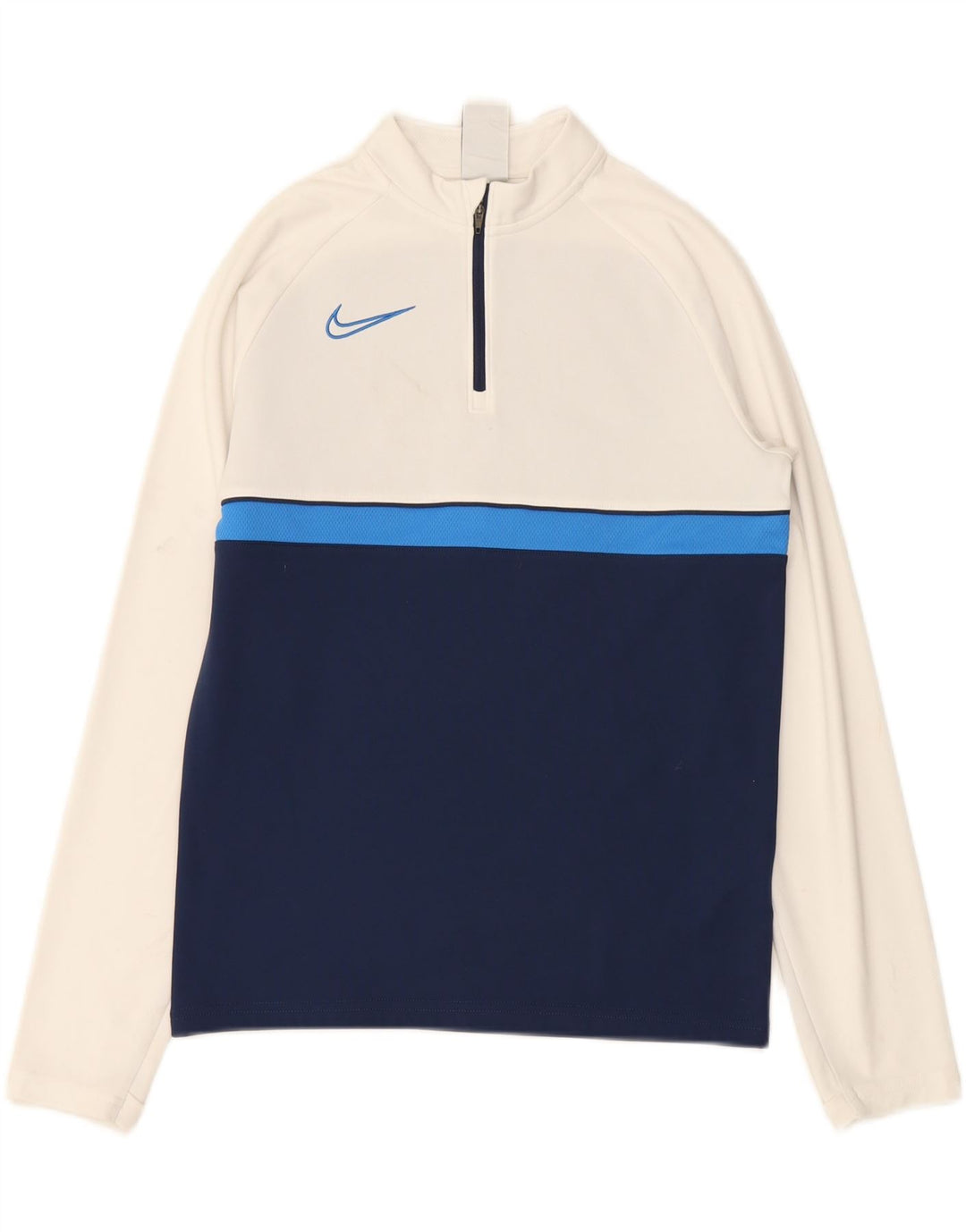 NIKE Boys Dri Fit Pullover Tracksuit Top 12-13 Years Large  White