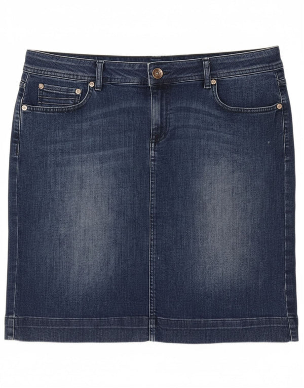 Marks & Spencer Falda vaquera de cintura baja para mujer UK 46 Large W34 Algodón azul