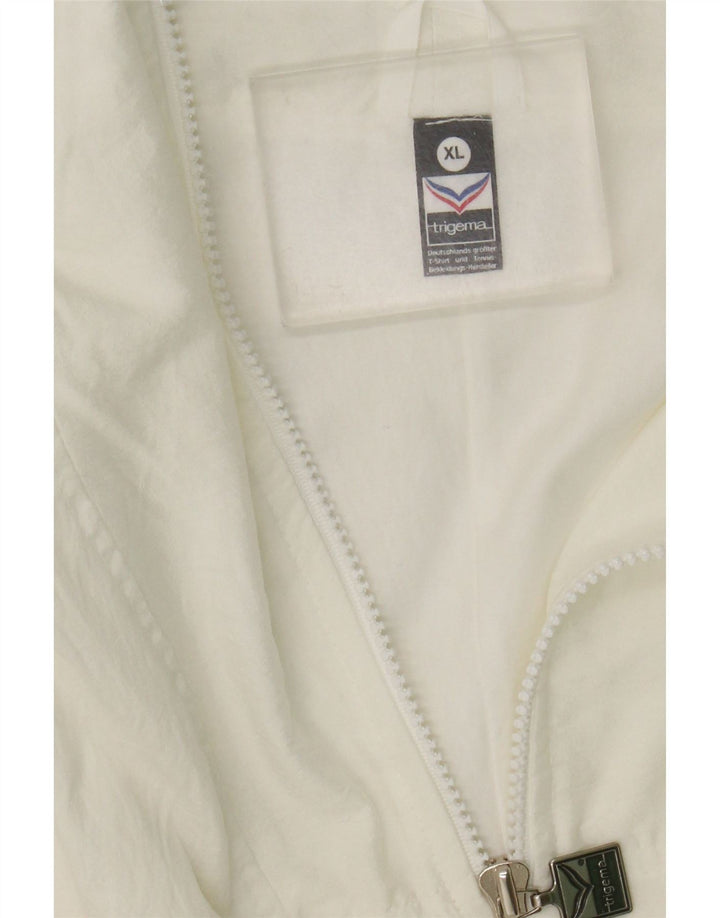 Trigema Chaqueta De Chándal Hombre XL Nylon Blanco