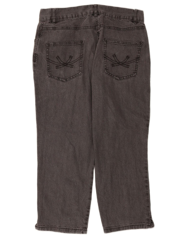 Marks & Spencer Jeans Capri para Mujer UK 10 Small W28 L21 Algodón Negro