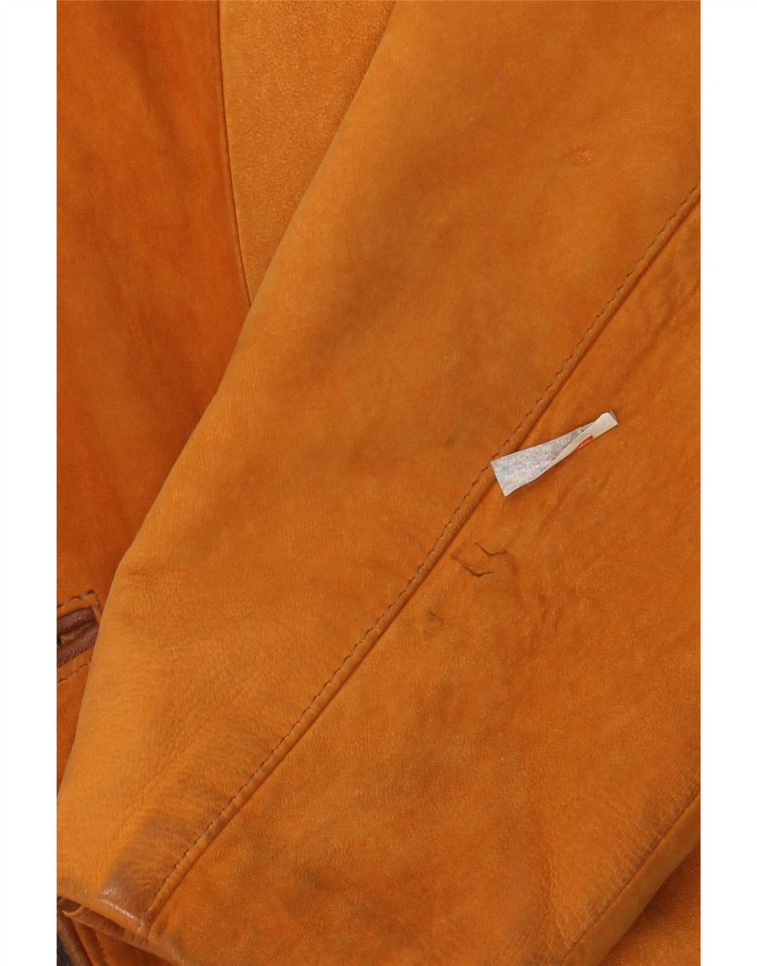 CHAQUETA CROP DE ANTE ABIERTA VINTAGE para Mujer UK 10 Pequeña Marrón de Cuero