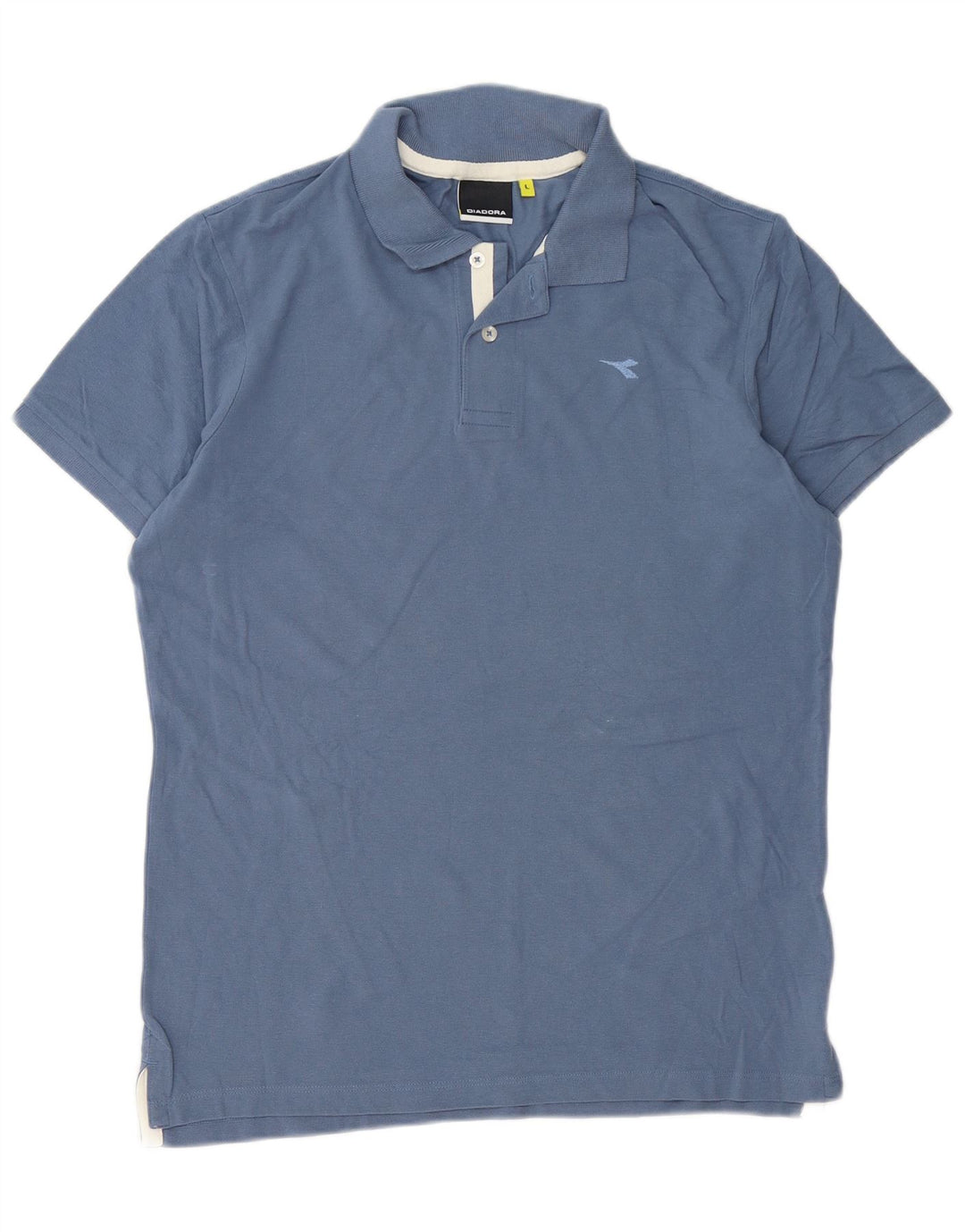 Diadora Polo Hombre Algodón Azul Grande