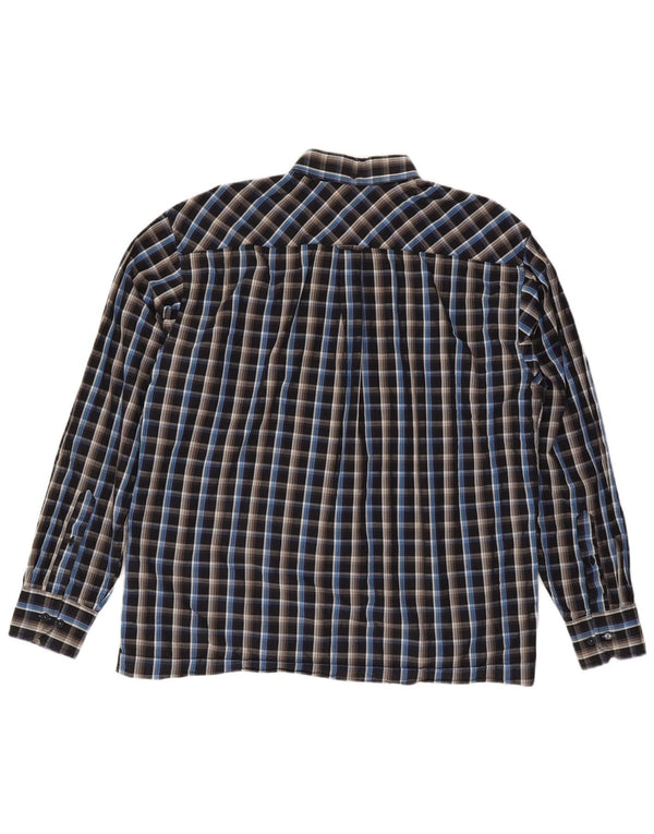 Ben Sherman Camisa para hombre 2XL Algodón a cuadros negros