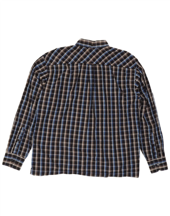 Ben Sherman Camisa para hombre 2XL Algodón a cuadros negros