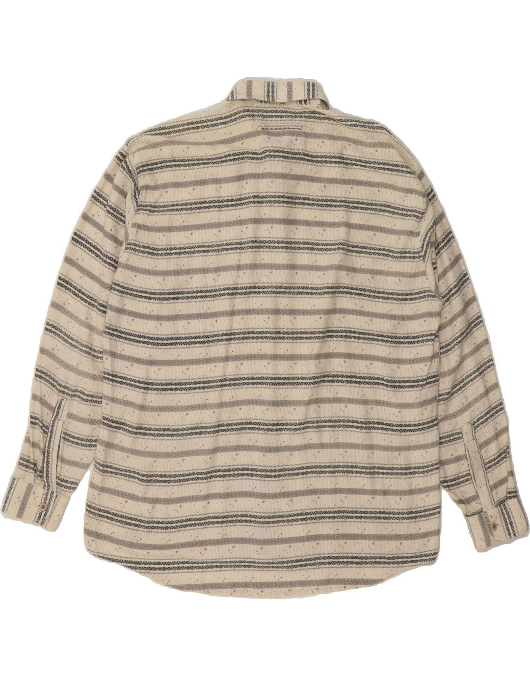 VINTAGE Mens Shirt Size 41/42 Large Beige Striped Vintage Vintage and Second-Hand Vintage from Messina Hembry 