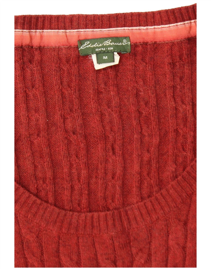 EDDIE BAUER Jersey Seattle con cuello barco para mujer, talla 40, talla M, color rojo