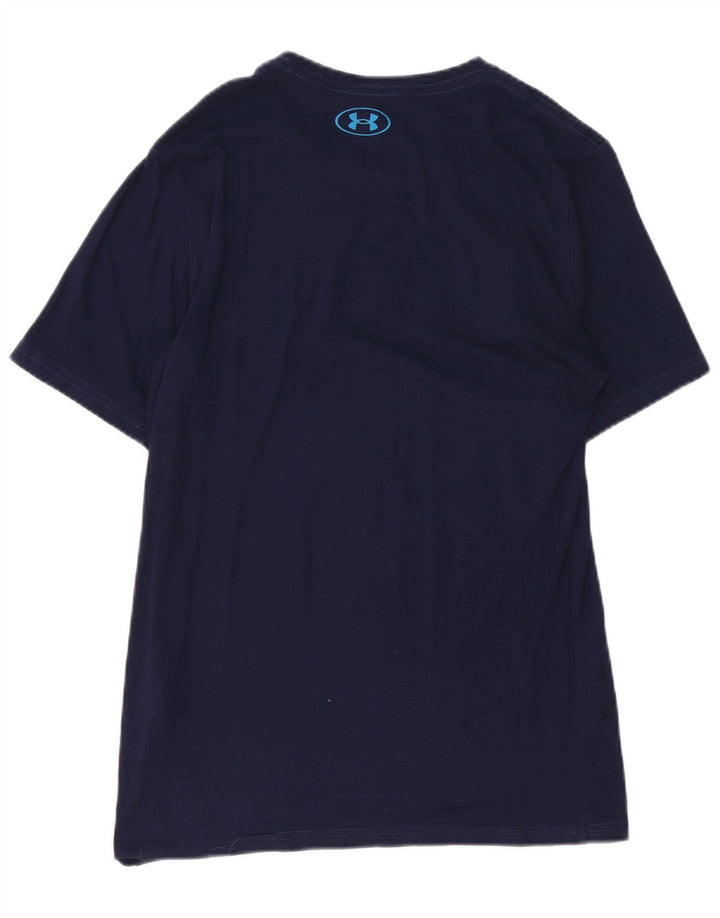 UNDER ARMOUR Camiseta gráfica para hombre Top Small Azul marino Algodón
