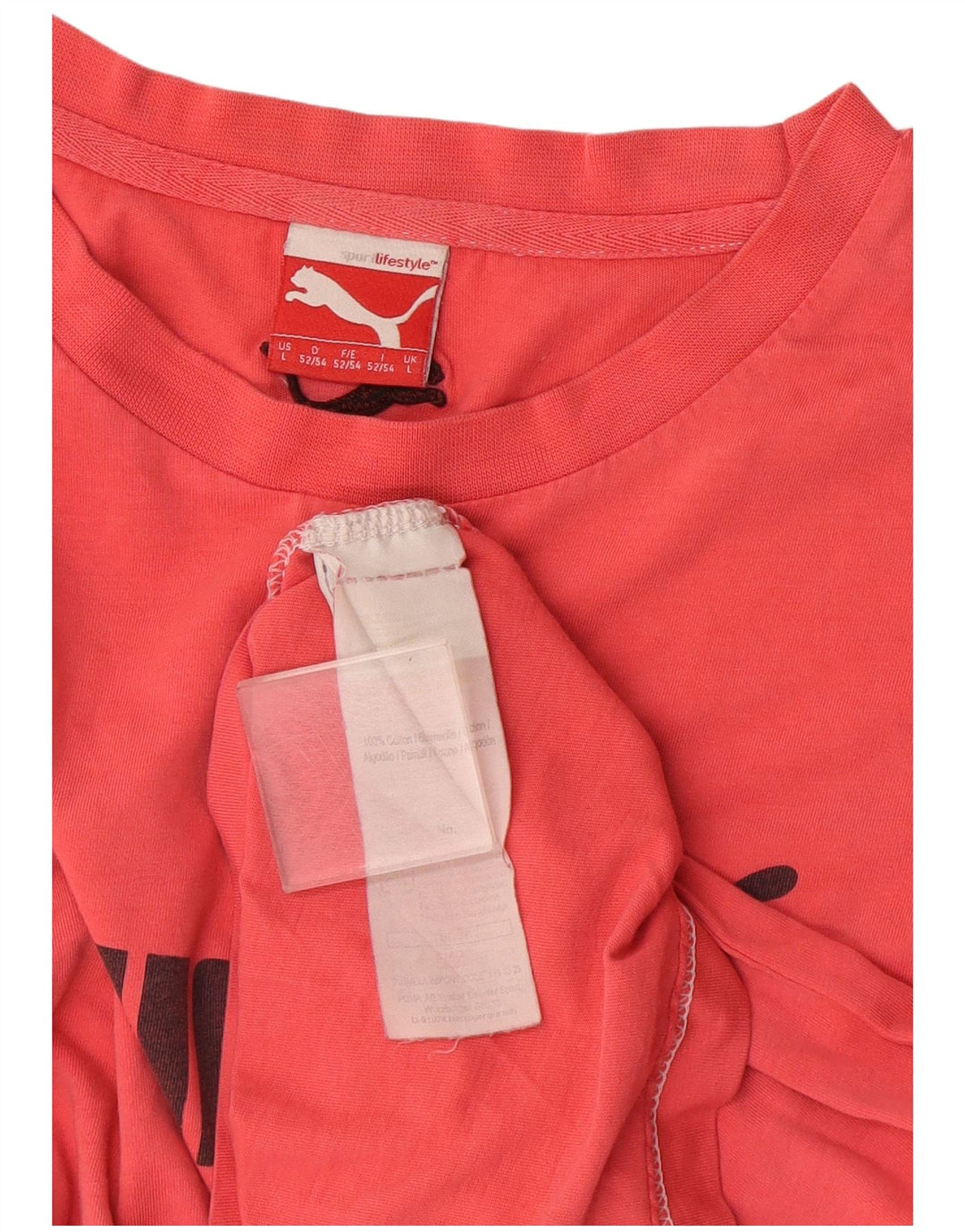 Puma - Camiseta gráfica para hombre, talla grande, algodón rojo