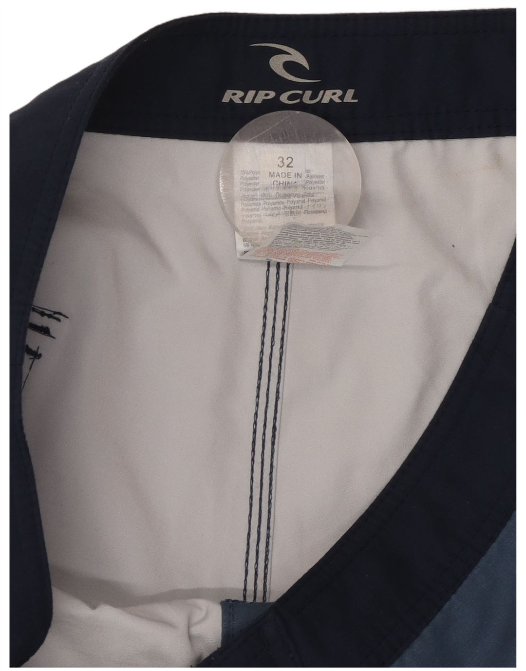 RIP CURL Shorts de baño gráficos para hombre Poliéster floral azul marino mediano