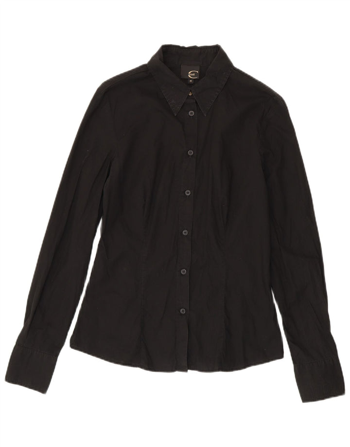 Just Cavalli Camisa para mujer Reino Unido 42 Mediano Algodón negro