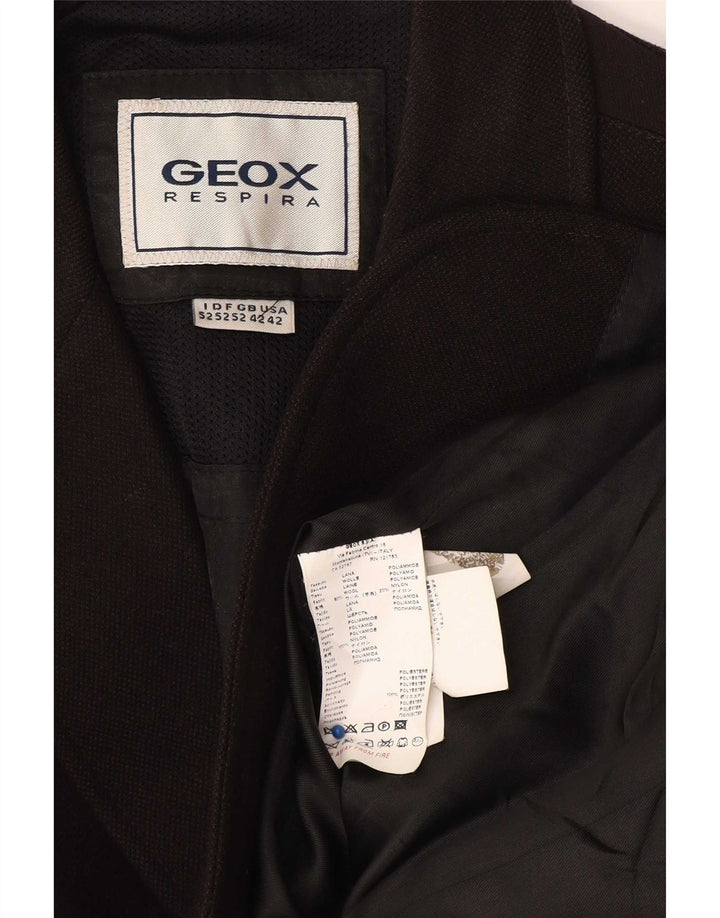 Geox Chaqueta tipo blazer Respira de 3 botones para hombre UK 42 XL Lana negra