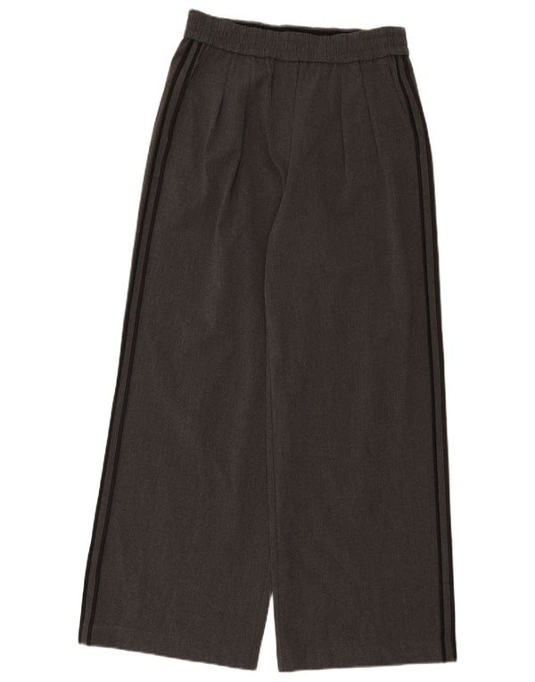 Marks & Spencer Pantalones casuales de pierna ancha para mujer UK 10 Small W30 L29 Gris