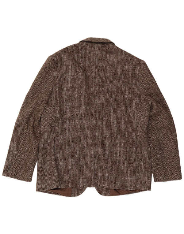 Chaqueta tipo blazer de 2 botones para hombre Four Seasons UK 48 4XL Lana en espiga marrón