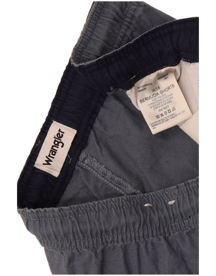 Wrangler Bermudas Hombre W38 XL Algodón Gris