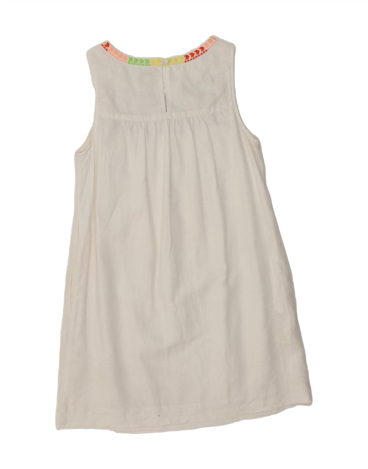 J. CREW Womens Sleeveless Basic Dress US 4 Small White Floral Vintage J. Crew and Second-Hand J. Crew from Messina Hembry 