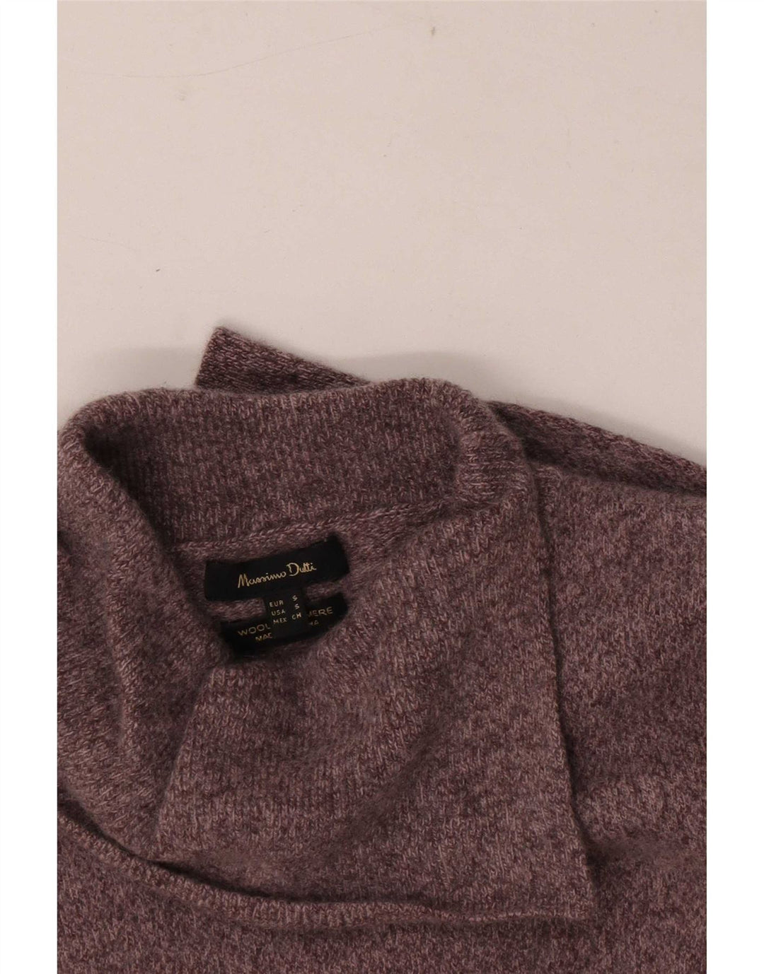 Massimo Dutti Jersey con cuello vuelto para mujer UK 10 Small Marrón moteado