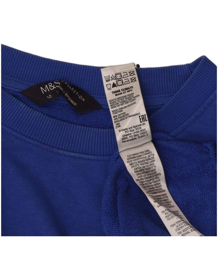 Marks & Spencer - Sudadera extragrande para mujer, talla 10, algodón azul pequeño