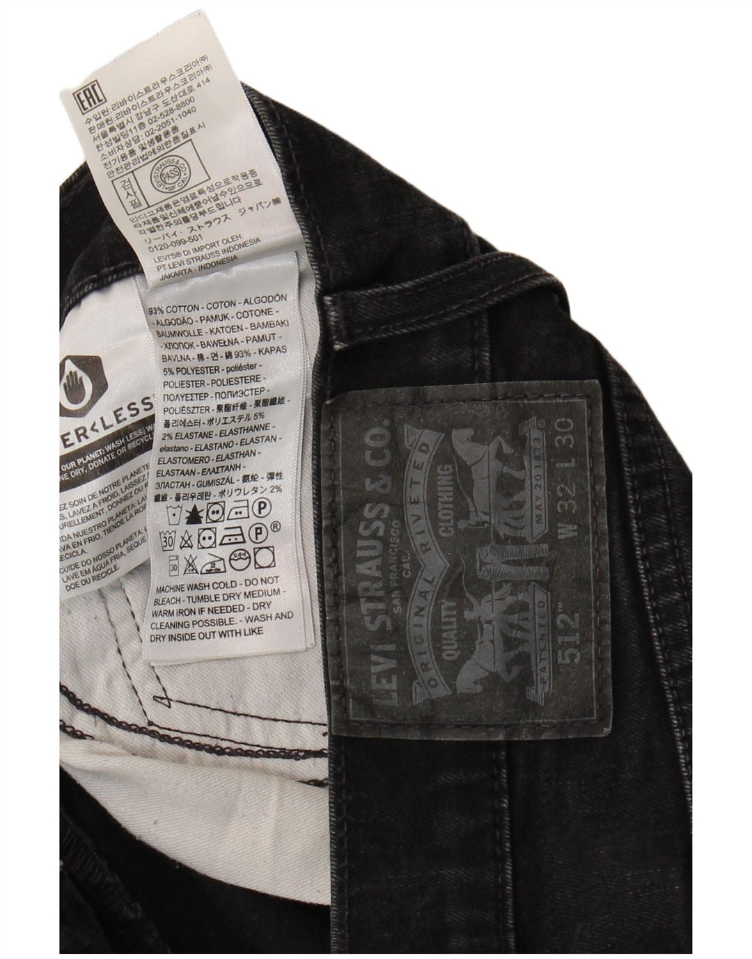 Levi's Vaqueros cónicos de corte slim 512 para hombre W32 L30 Algodón gris