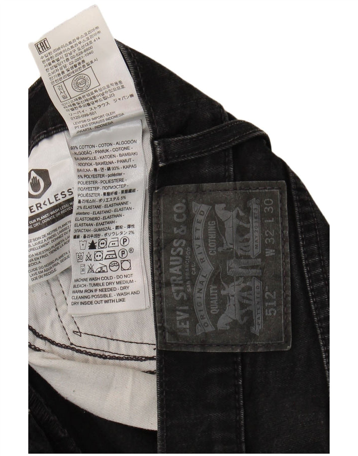 Levi's Vaqueros cónicos de corte slim 512 para hombre W32 L30 Algodón gris