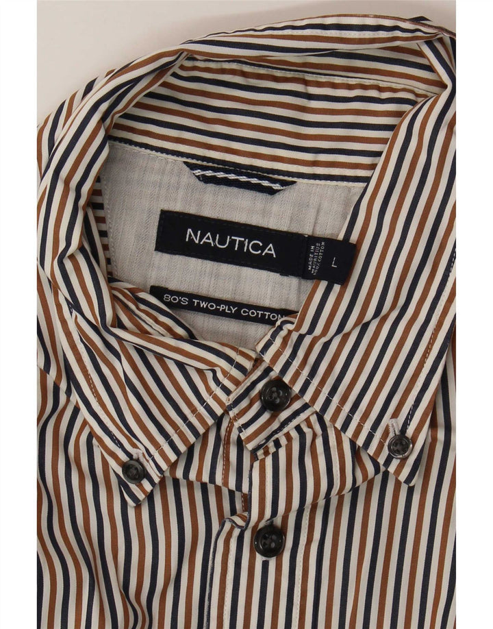 Camisa Nautica Hombre Grande Algodón Rayas Multicolores