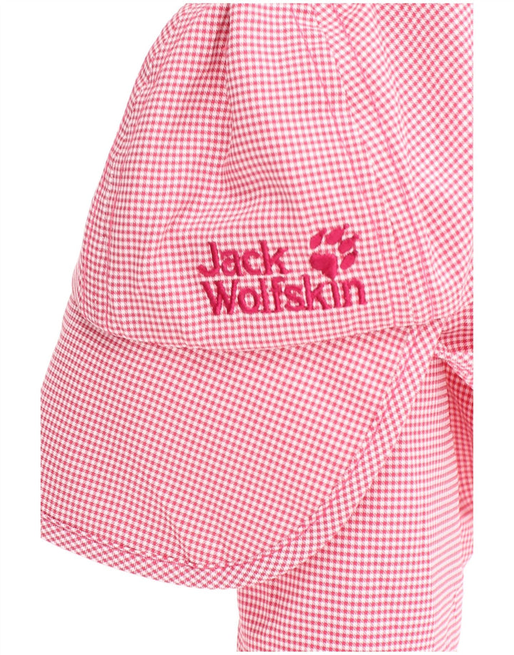 Jack Wolfskin Gorro de Cazador con Cuello Drapeado para Niñas 4-5 Años Pequeño Rosa Pata de Gallo
