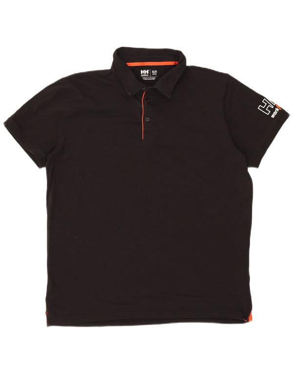 Helly Hansen Polo gráfico para hombre 2XL Algodón negro