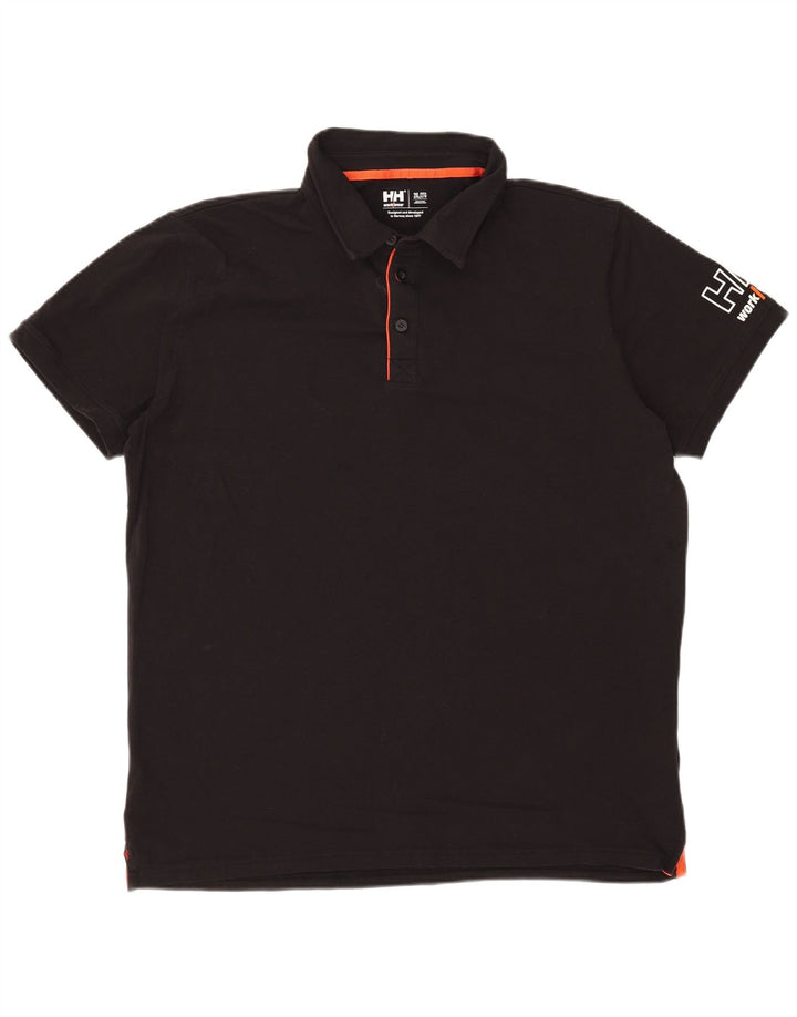 Helly Hansen Polo gráfico para hombre 2XL Algodón negro