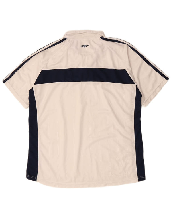 UMBRO Polo Hombre XL Blanco Colorblock Poliéster