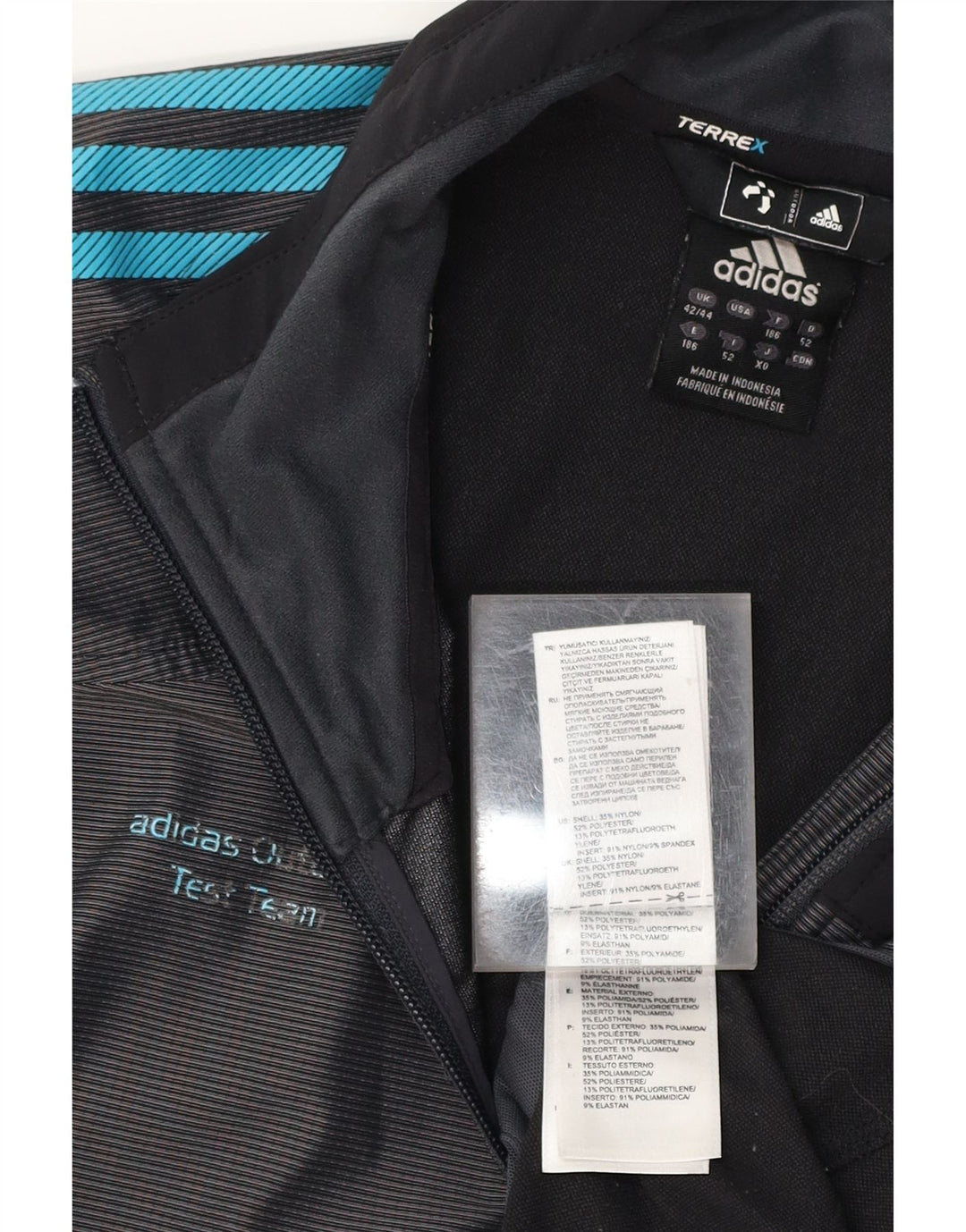 ADIDAS Hombre Terrex Chándal Top Chaqueta UK 42/44 Grande Azul Marino