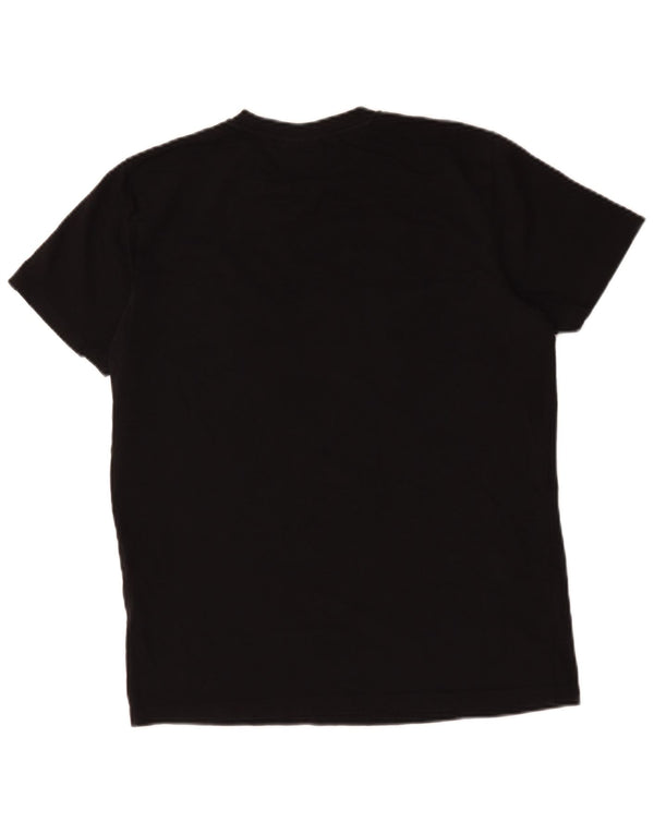 Diesel Mens Graphic T-Shirt Top Medium Black