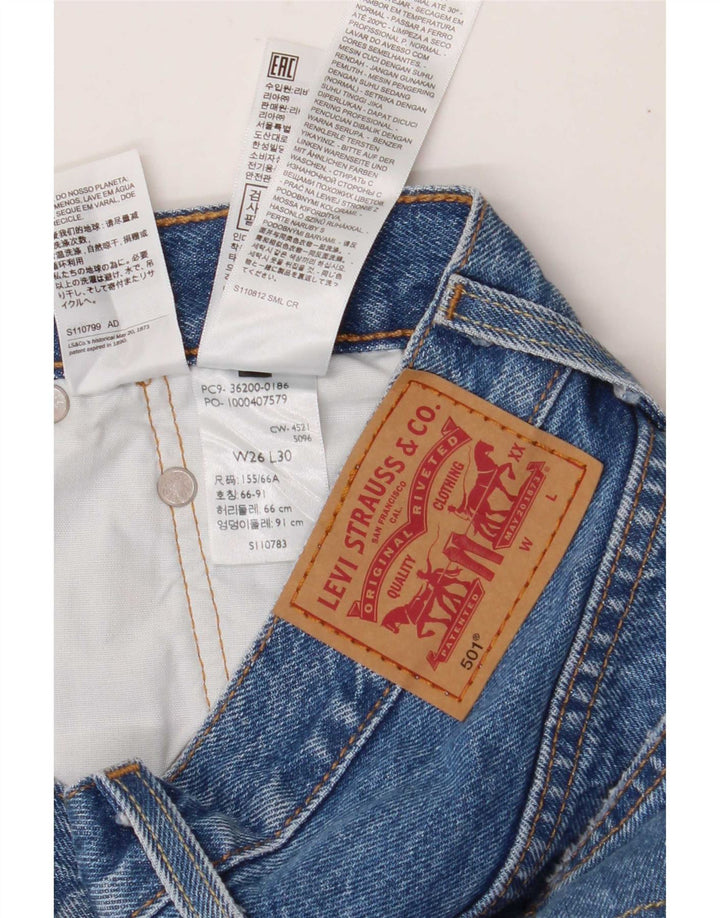 Vaqueros Levi's Mujer 501 Rectos W26 L30 Algodón Azul