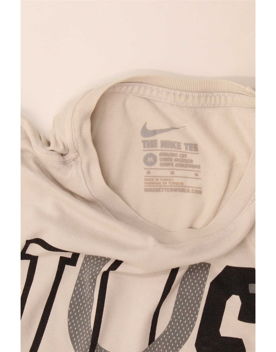 Nike Camiseta con gráfico de corte atlético para hombre Top de algodón gris medio