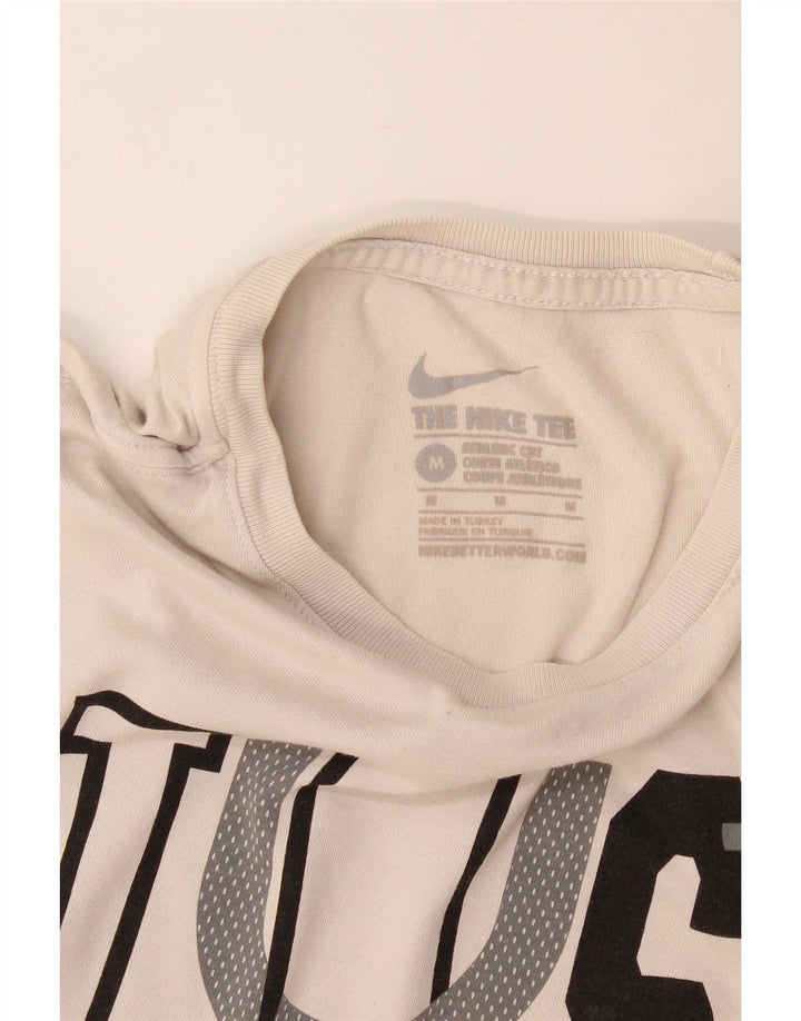 Nike Camiseta con gráfico de corte atlético para hombre Top de algodón gris medio