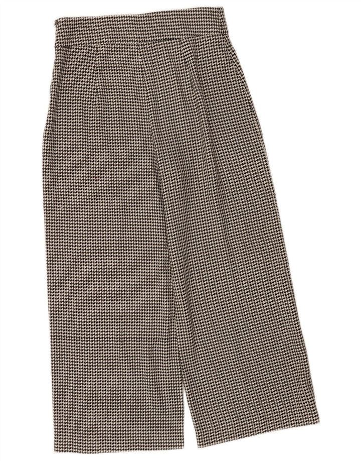 Zara Mujer Pantalones Cortos Medianos W28 L24 Pata De Gallo Negro