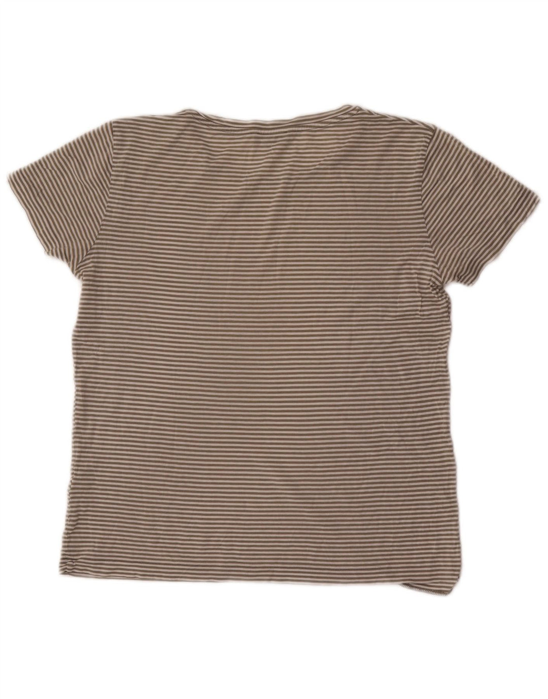 Cos Camiseta para mujer Top UK 14 Algodón a rayas gris medio