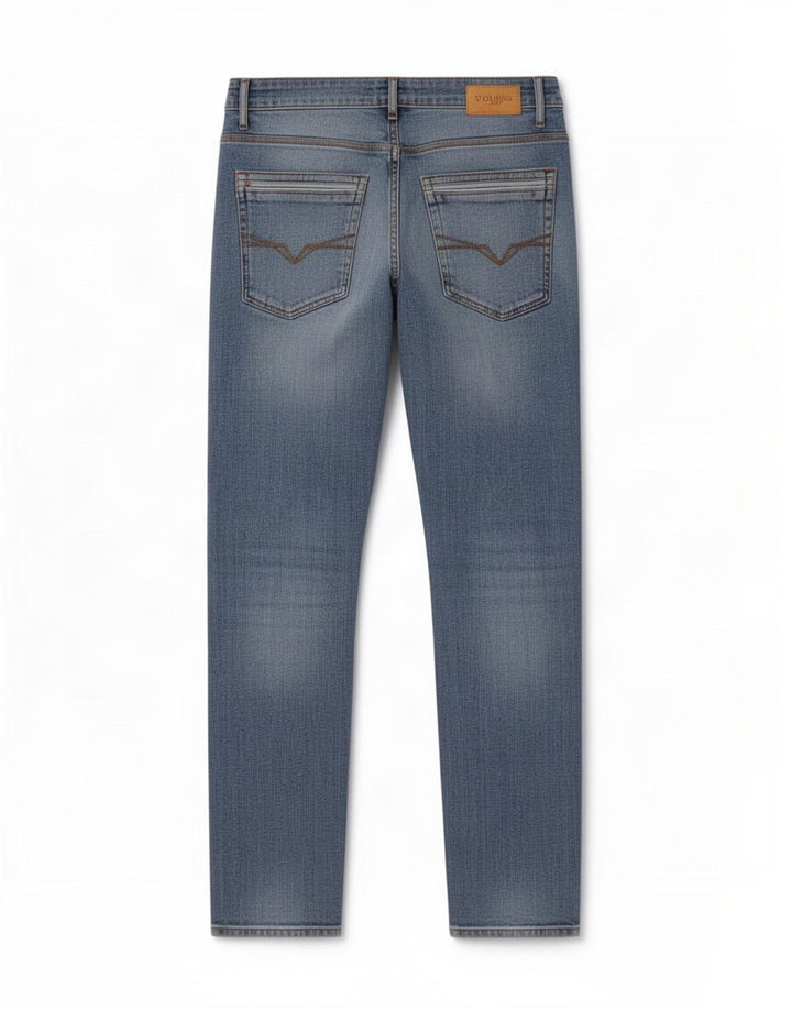 Guess Vaqueros ajustados desgastados para hombre W32 L30 Algodón azul