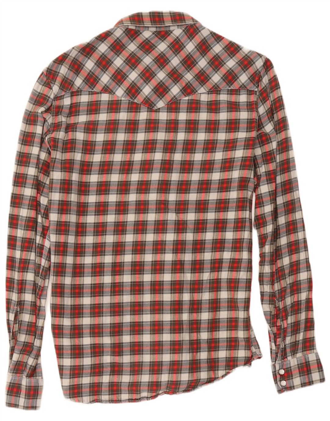 Camisa de franela de corte slim de algodón a cuadros rojos medianos Levi's Hombre