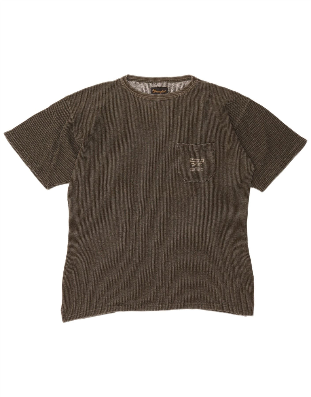 Wrangler Camiseta para Hombre Top Large Khaki Cotton