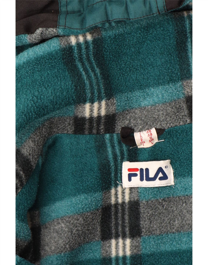 Fila Chaqueta de esquí con capucha para hombre IT 48 Medium Green Colourblock