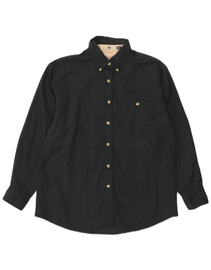 LEE Camisa extragrande para mujer UK 44 Mediana Algodón negro