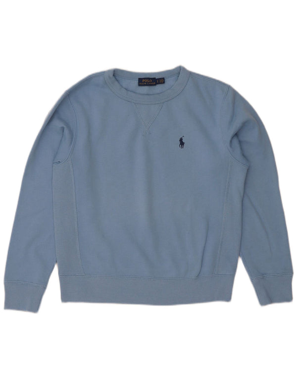 Polo Ralph Lauren - Sudadera para mujer, talla 10, algodón azul pequeño