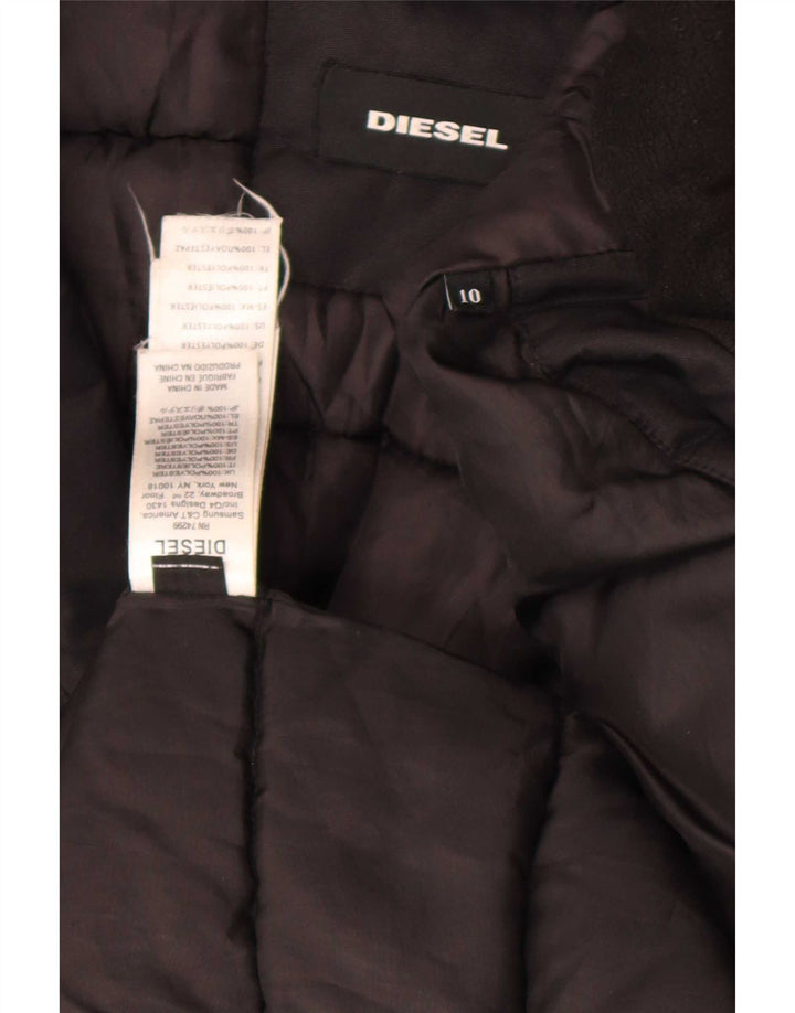 Diesel Parka Con Capucha Niña 9-10 Años Negro Poliéster