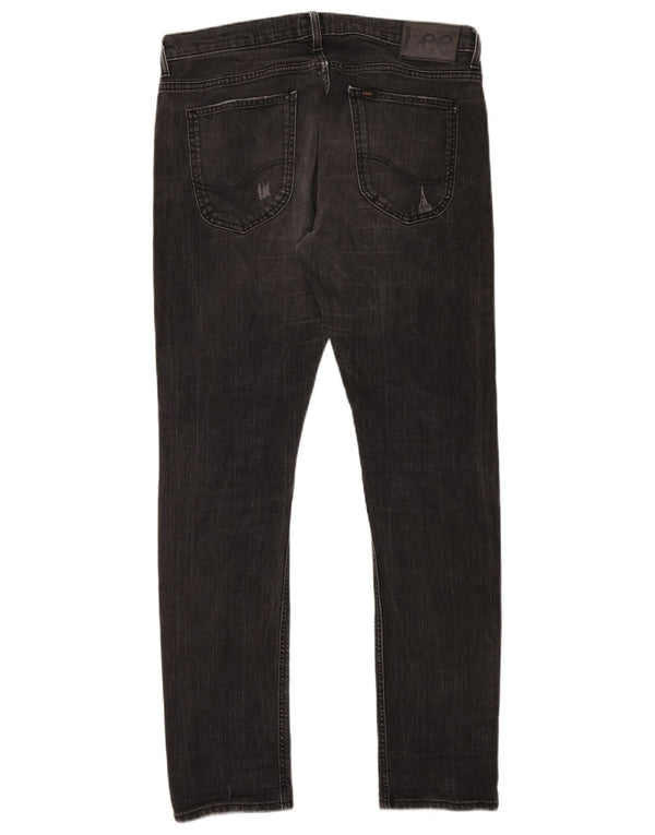 Lee Vaqueros ajustados desgastados Luke para hombre W34 L32 Algodón negro