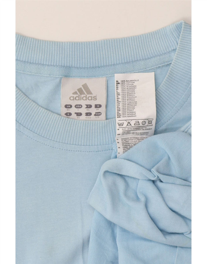 ADIDAS Camiseta Hombre Top XL Algodón Azul