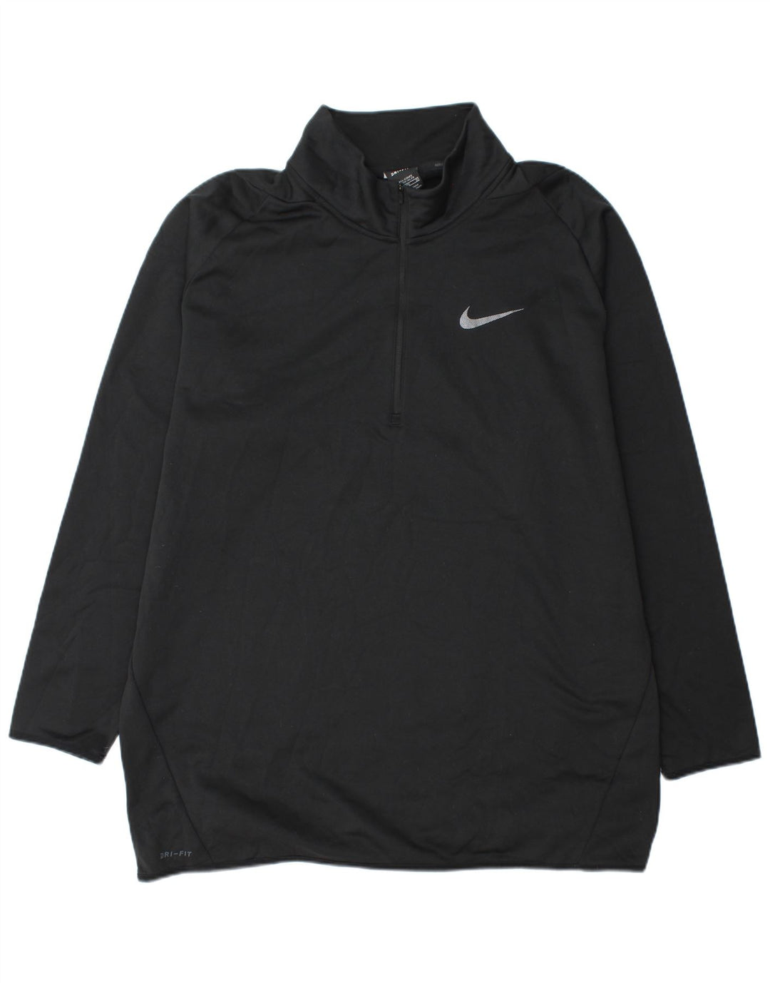 Nike - Sudadera con cuello alto y cremallera para hombre, talla 3XL, poliéster negro